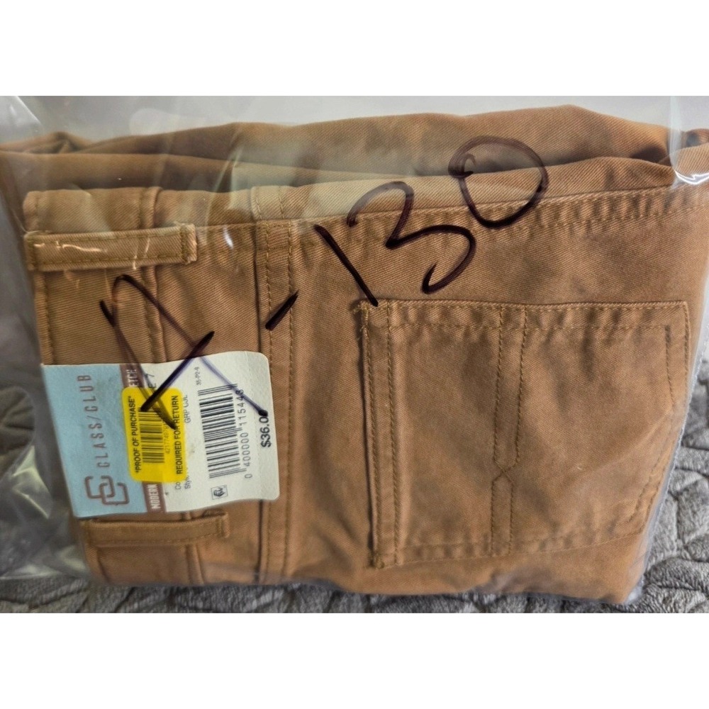 *NEW w/Tags Class/Club Boys Modern Fit Tan/Brown Adjustable Waist‎ Pants Size 7 - Picture 10 of 10